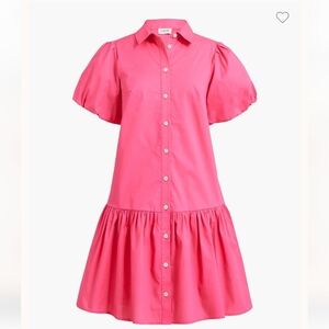 J Crew Factory Bubble-sleeve shirt-dress Size 6 CI206 NWT Pink